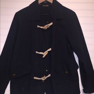 Women’s Chaps toggle navy blu coat size Medium